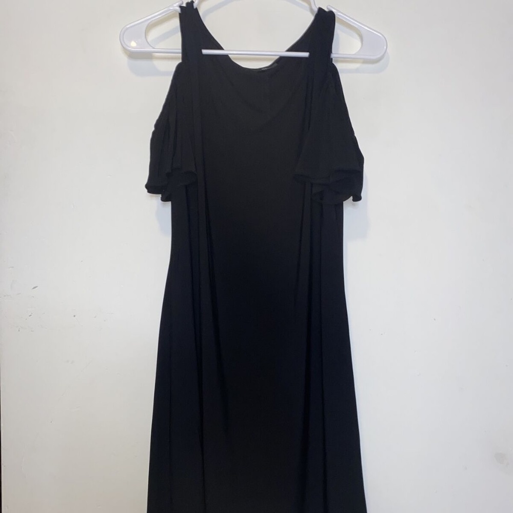 MSK Womens Size Small Black Loose Fit Cut Out Shoulder Dress